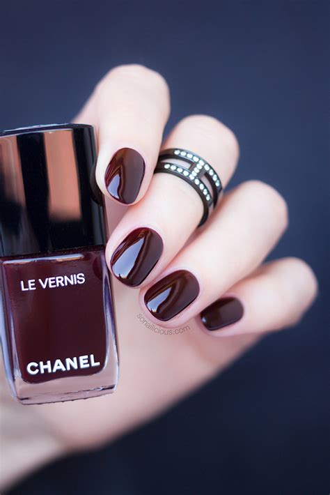 chanel rouge noir vs essie wicked|dark red nail polish like chanel.